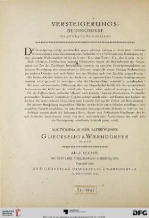Versteigerungs-Bedingnisse