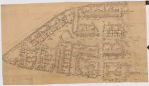 Siedlung Lengsdorf, Bonn: Lageplan, Pflanzplan Gehölze 1:200 (entspricht Inv.Nr. 25119)