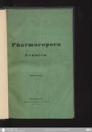 Pharmacopoea Fennica