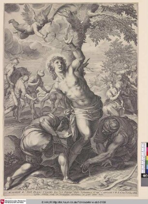 [St. Sebastian an den Baum gebunden]