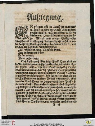 Außlegung