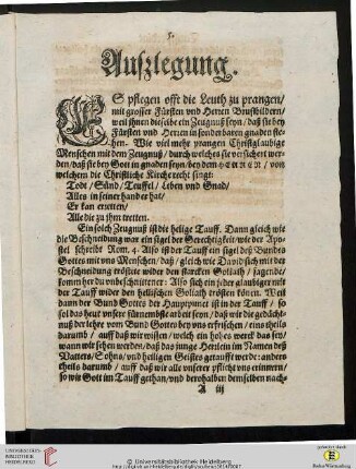 Außlegung