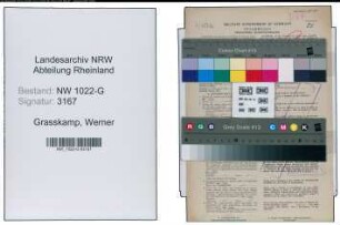 Entnazifizierung Werner Grasskamp , geb. 04.07.1908 (Kaufmann)