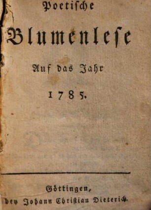 Musenalmanach. 1785
