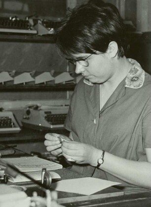 Schreibmaschinen-Montage, VEB Schreibmaschinen-Werk Dresden, 1967