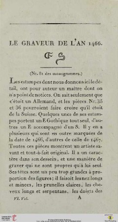 Le graveur de l'an 1466