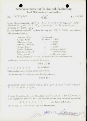Kleemann, Maria