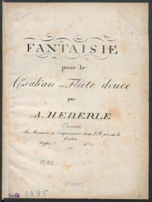 Fantaisie pour le Csakan ou Flûte douce