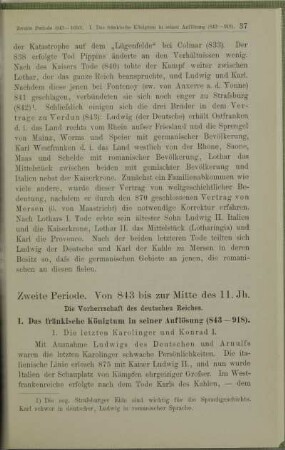 Zweite Periode. Von 843 bis zur Mitte des 11. Jh. Die Vorherrschaft des deutschen Reiches