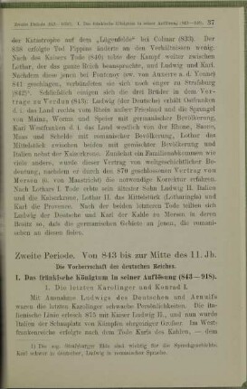 Zweite Periode. Von 843 bis zur Mitte des 11. Jh. Die Vorherrschaft des deutschen Reiches