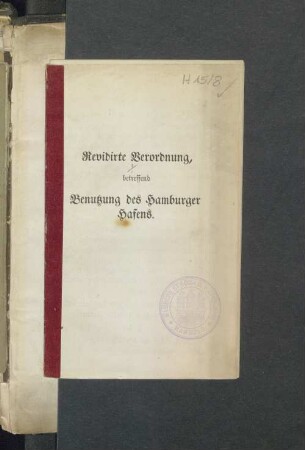 2.: Hamburg, den 18. Oct. 1875