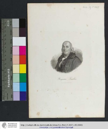 Benjamin Franklin / F. Weber Sc.