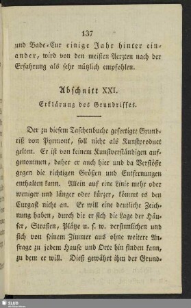 Abschnitt XXI. Erklärung des Grundrisses