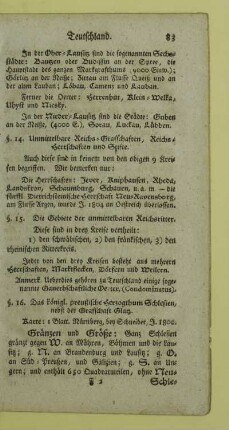 14. Unmittelbare Reichs-Grafschaften, Reichsherrschaften und Stifte