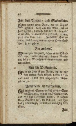 Ueberbeine zu vertreiben