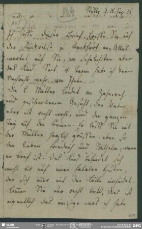 Eigenh. Brief von Sophie von Schlegel an August Wilhelm von Schlegel, Stuttgart, 18.09.1818