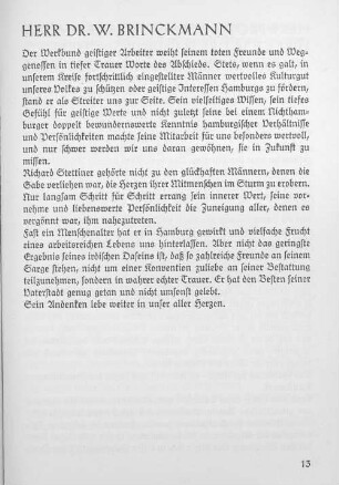 Herr Dr. W. Brinckmann