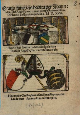 Oratio funebris ... in exequiali pompa Henrici ... ep. Augustens.