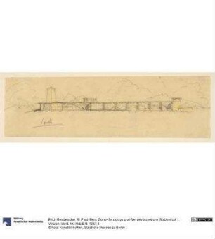 St. Paul, Berg, Zions- Synagoge und Gemeindezentrum, Südansicht 1. Version