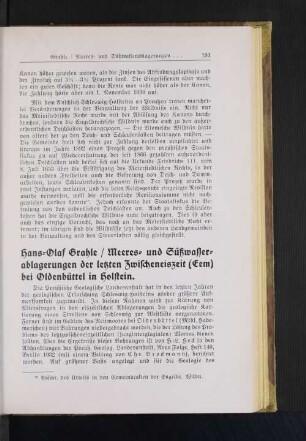 Meeres= und Süßwasser=ablagerungen der letzten Zwischeneiszeit (Eem) bei Oldenbüttel in Holstein.
