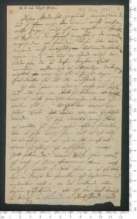 Brief von Adelbert von Chamisso an Fanny Hertz