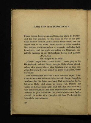 Hans und sein Schweinchen