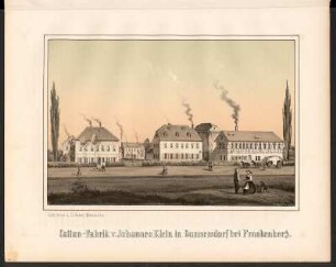 Cattun-Fabrik v. Johannes Klein in Gunnersdorf bei Frankenberg