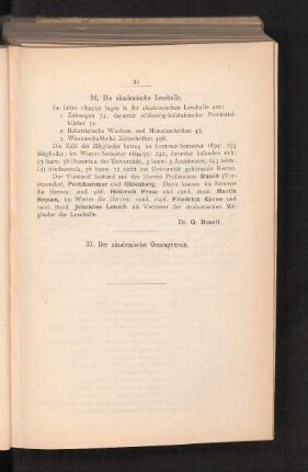 37. Der akademische Gesangverein.