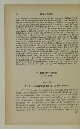 V. Die Kreuzzüge (1096-1291.)