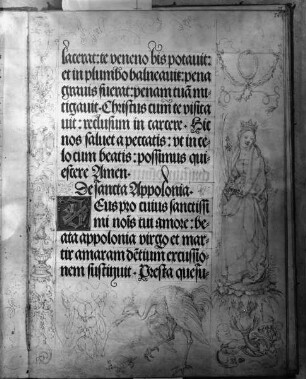 Gebetbuch Kaiser Maximilians I. — Heilige Appolonia, Folio 24recto