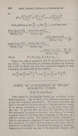 Notes on automorphs of binary quadratic forms.