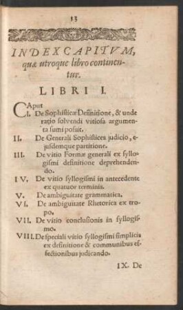 Index Capitum, quae utroque libro continentur.