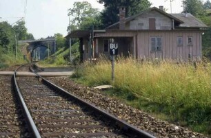 Schweighausen HP Empfangsgebäude Bahnsteig Brücke B 290