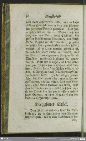 Dreyzehntes Stück