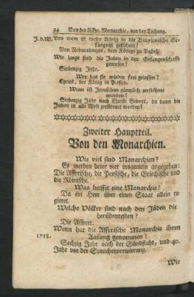 Zweiter Hauptteil. Von den Monarchien.