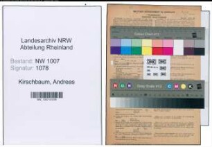 Entnazifizierung Andreas Kirschbaum , geb. 23.08.1894 (Beamter)