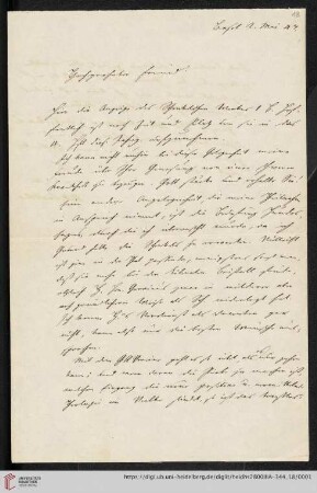 Korrespondenz Wilhelm Martin Leberecht de Wette / Carl Ullmann: Brief von Wilhelm Martin Leberecht de Wette an Carl Ullmann