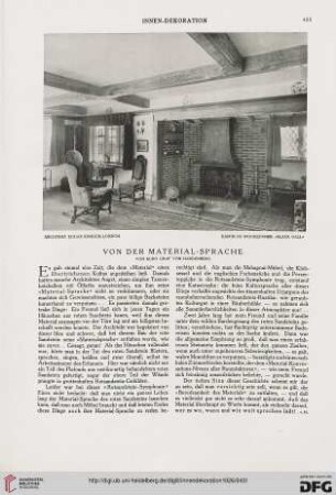 37: Von der Material-Sprache : von Kuno von Hardenberg