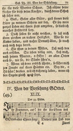 IV. Von der Vorsehung GOttes