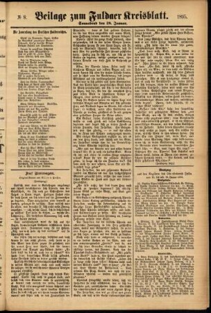 Zweite Ausgabe vom Samstag, den 18. Januar 1896.