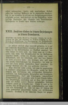 XXII. Sachsens Boden in seinen Beziehungen zu seinen Bewohnern