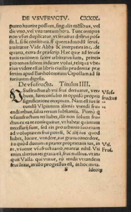 De usufructu. Titulus IIII.