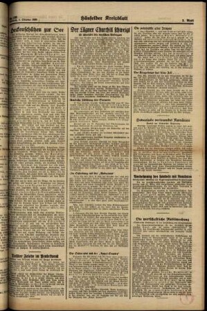 Zweite Ausgabe vom Mittwoch, den 04. Oktober 1939.