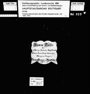 Unteroffiziere und Kapitulanten 1897-1907