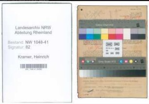 Entnazifizierung Heinrich Kramer , geb. 15.09.1907 (Polizist)