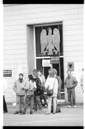 Kleinbildnegativ: Streik bei der Bundesdruckerei, 1988
