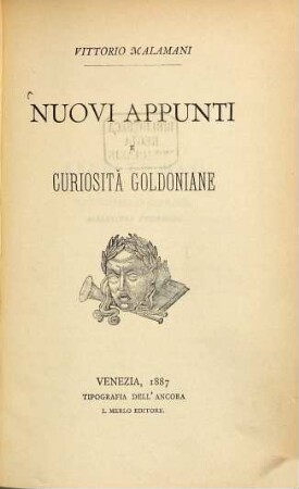 Nuovi appunti e curiosità Goldoniane