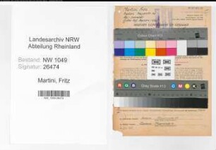 Entnazifizierung Fritz Martini , geb. 03.08.1901 (Bahnsekretaer)