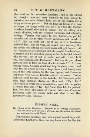 Eighth vigil. The library of the palm-trees …