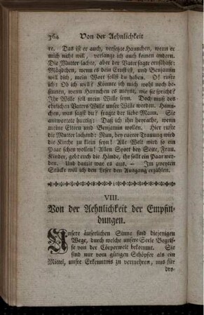 VIII. Von der Aehnlichkeit der Empfindungen.